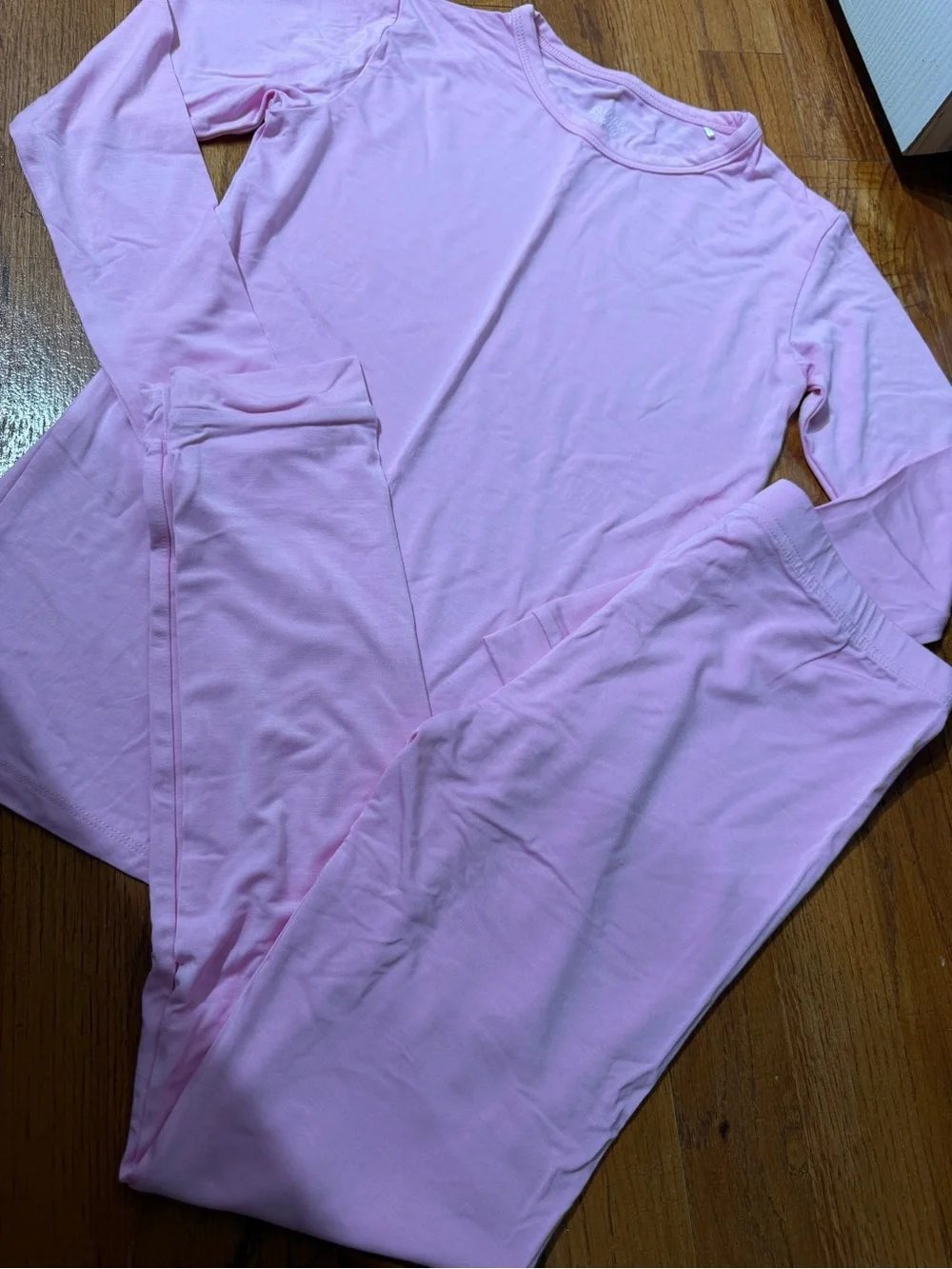 Girls' Long Sleeve Pink Pajama Top